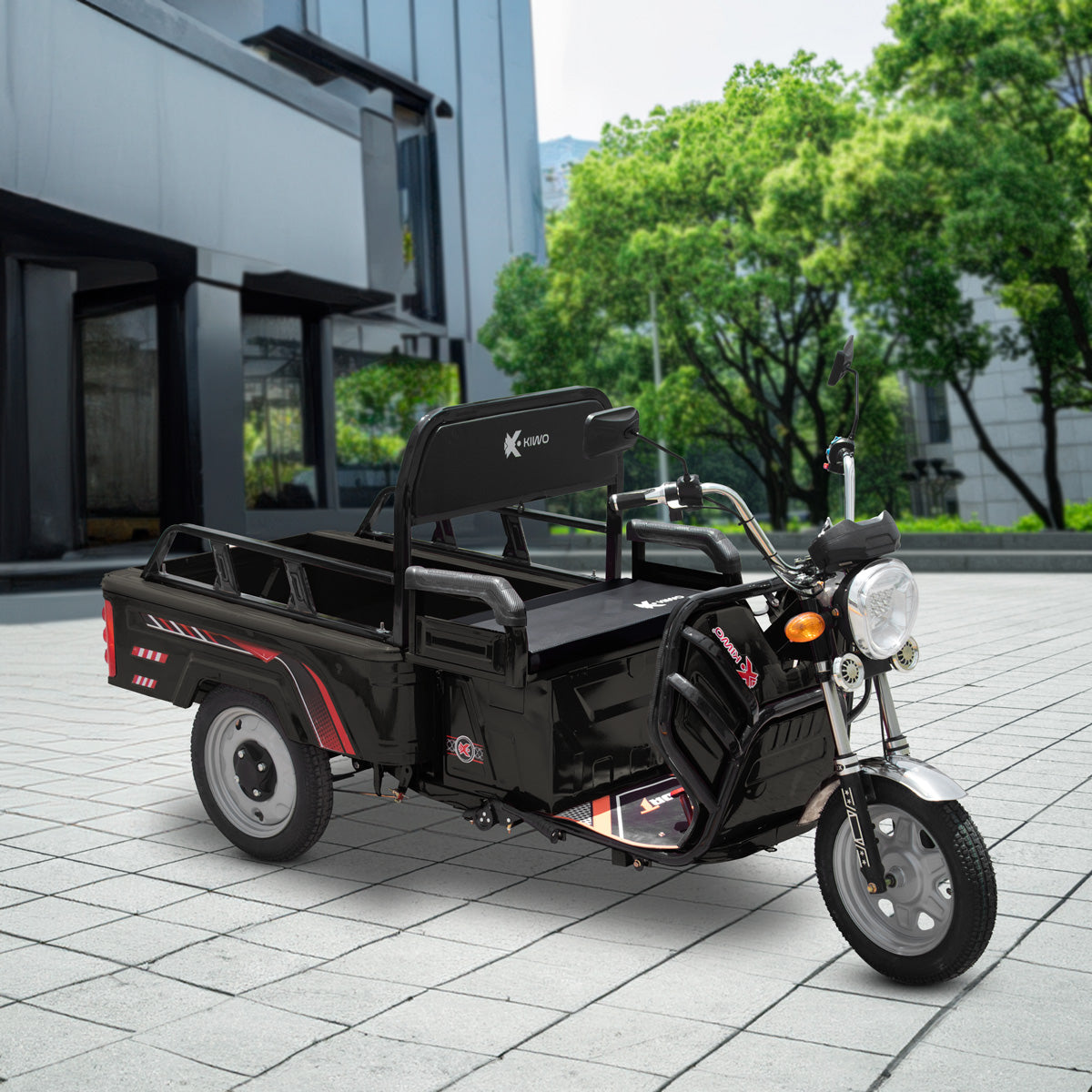 Triciclo de Carga Eléctrico marca Kiwo Color Negro – Waldo's