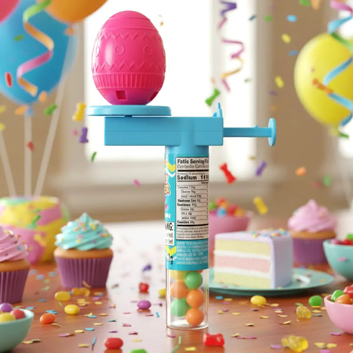 Dispensador Spinner con Dulces, Color Azul