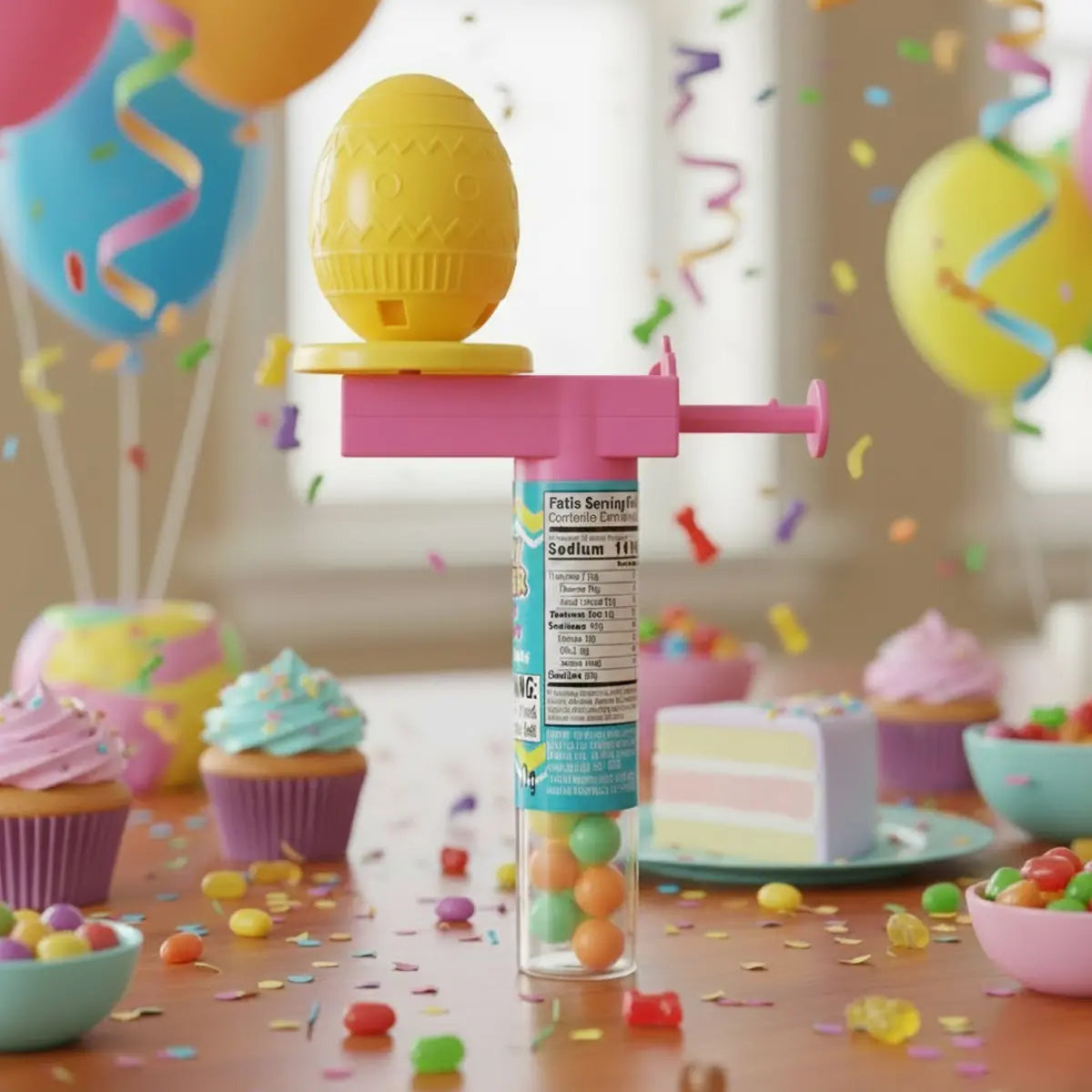 Dispensador Spinner con Dulces, Color Rosa