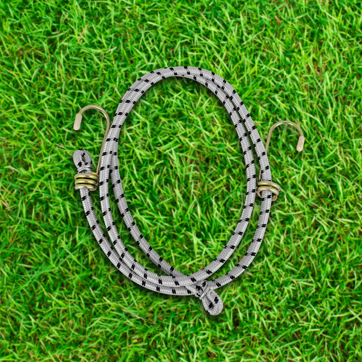 Cuerda Elástica con Ganchos color Plata 91cm