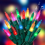 Serie de 100 Luces de Colores Musicales para Navidad