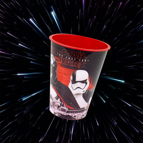 3X2 Vaso de Plástico Star Wars Episodio VIII color Rojo 500ml.