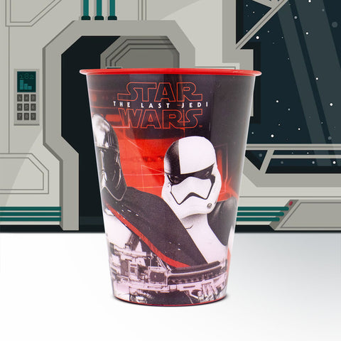 Vaso de Plástico Star Wars Episodio VIII color Rojo 500ml.
