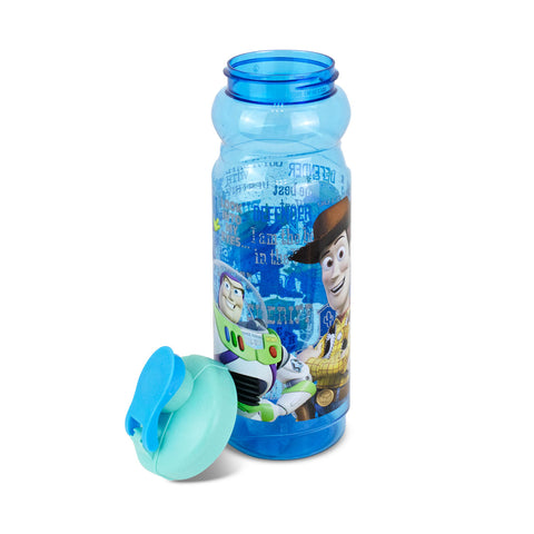 Botella de Plástico Para Agua con Diseño Buzz Lightyear color Azul Transparente 600ml.
