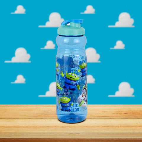 Botella de Plástico Para Agua con Diseño Buzz Lightyear color Azul Transparente 600ml.