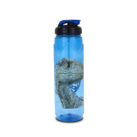 Botella de Plástico Para Agua con Diseño Jurassic World color Azul 870ml.