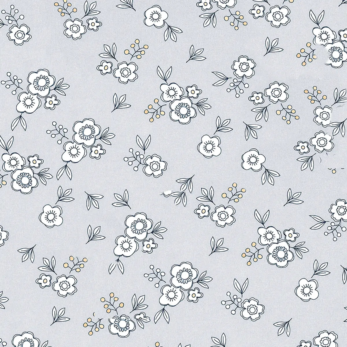 Juego de Sábanas Individual, Diseño Flores, Color Gris