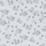 Juego de Sábanas Individual, Diseño Flores, Color Gris