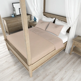 Juego de Sábanas Matrimonial, Color Durazno