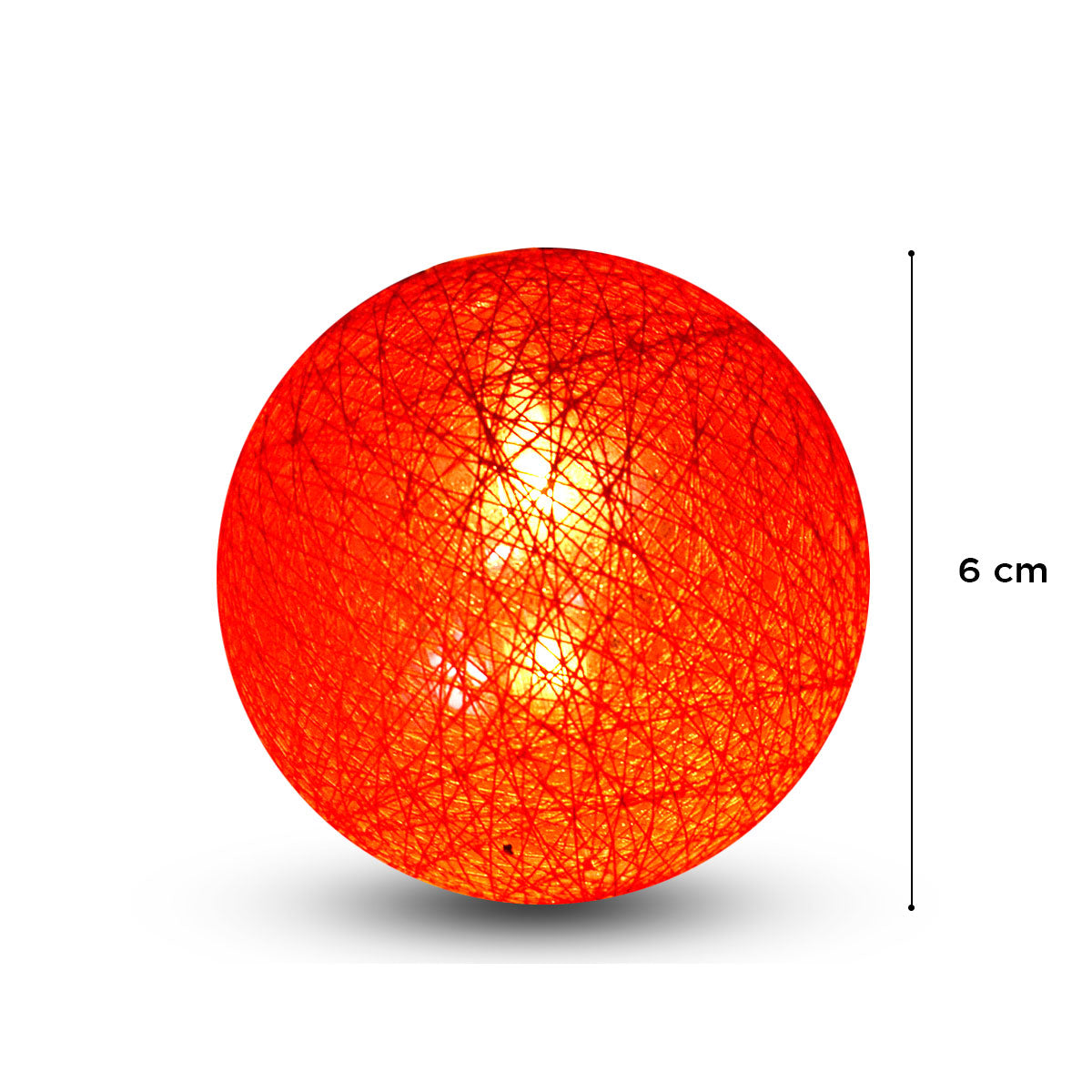 Serie de Luces Led en Forma de Esferas color Rojo, 1.5m