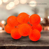 Serie de Luces Led en Forma de Esferas color Rojo, 1.5m
