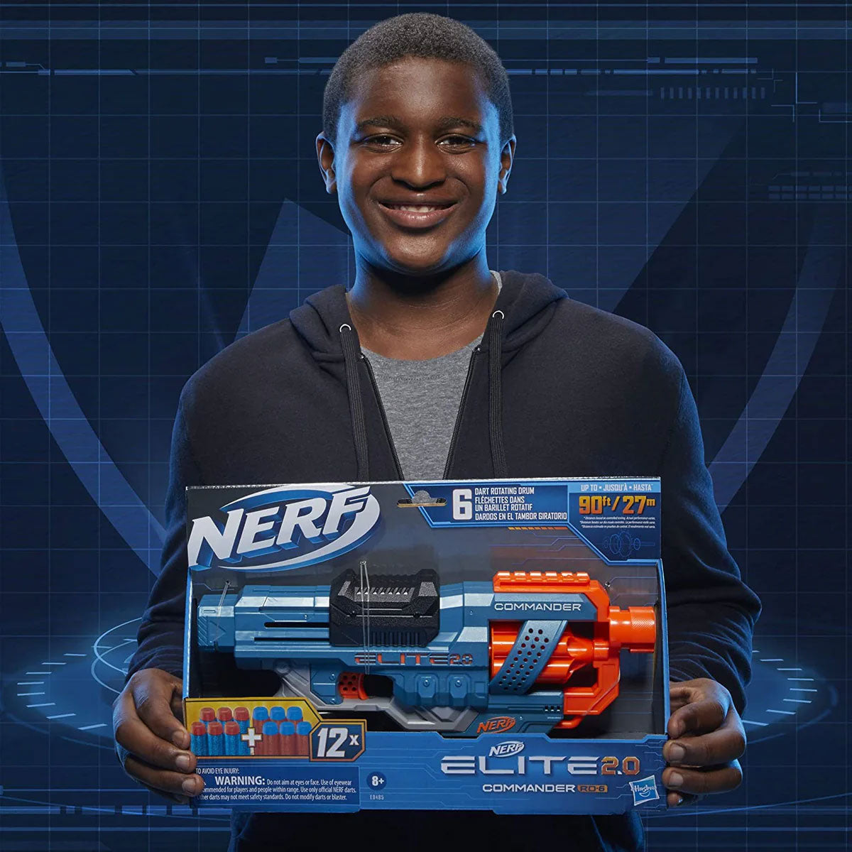 Nerf Elite 2.0 Commander Pistola RC 6