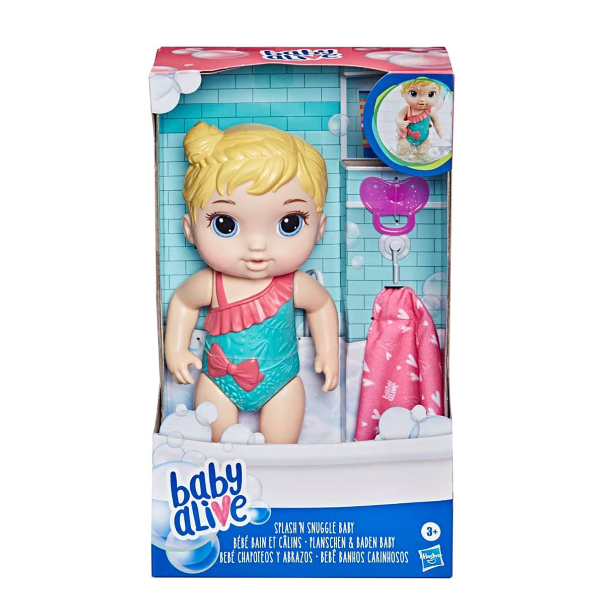 Baby Alive Chapoteo y Abrazos, Traje de Baño Azul