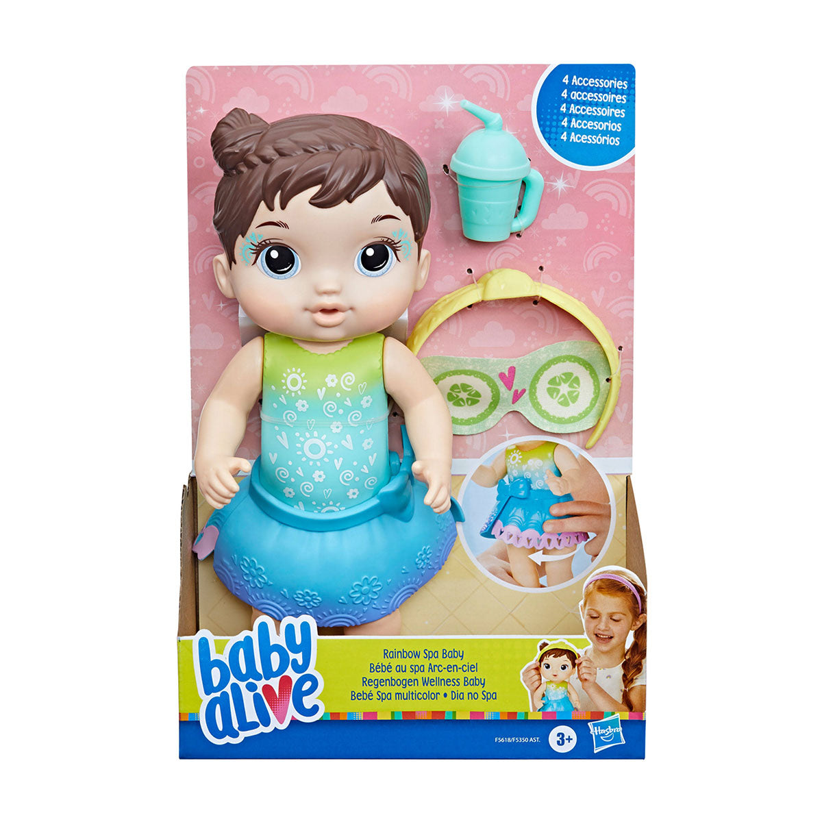 Baby Alive Desayuno Temática SPA, Cabello Castaño