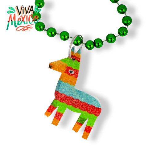 Collar color Verde con Dije de Piñata