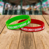 Pulseras de Silicona con Diseño de Fiestas Patrias, 2 pzas.