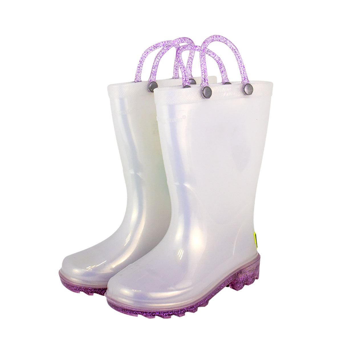 Bota de Lluvia de Blancas con Luz Led, Para Niña