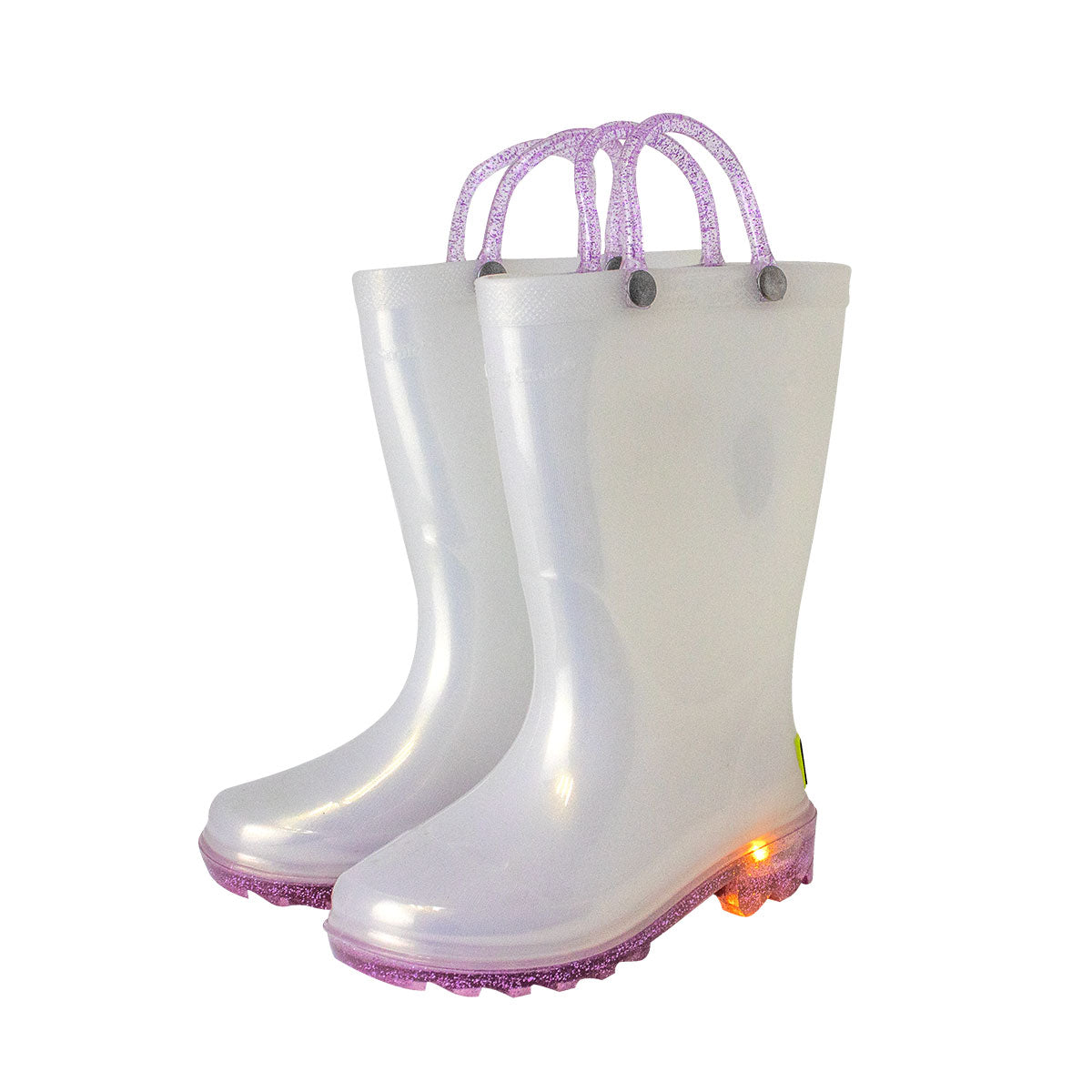 Bota de Lluvia de Blancas con Luz Led, Para Niña