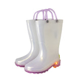 Bota de Lluvia de Blancas con Luz Led, Para Niña