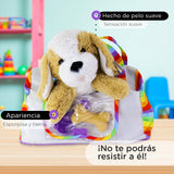 Perro de Peluche con Bolsa de Colores