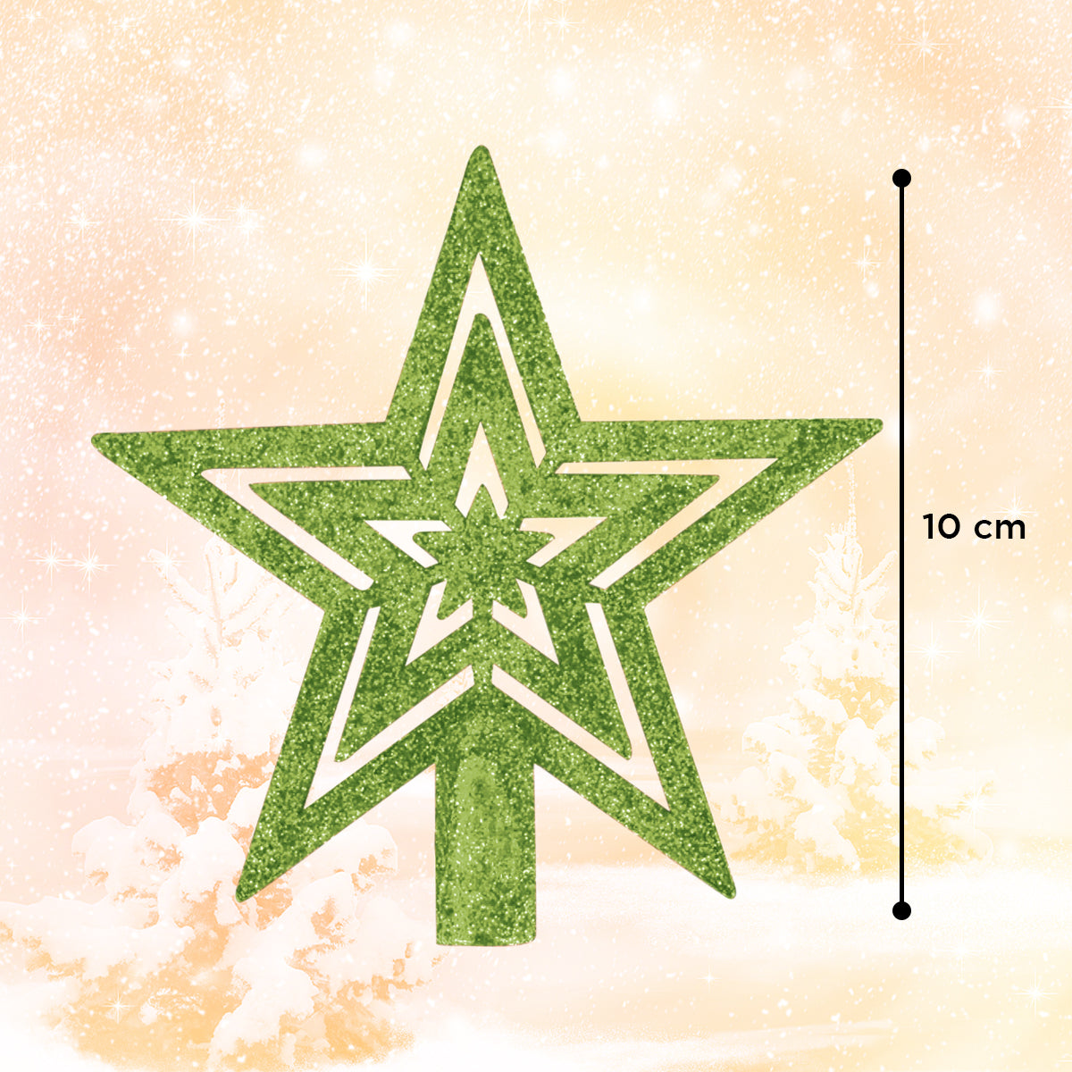 Estrella color Verde para Árbol de Navidad