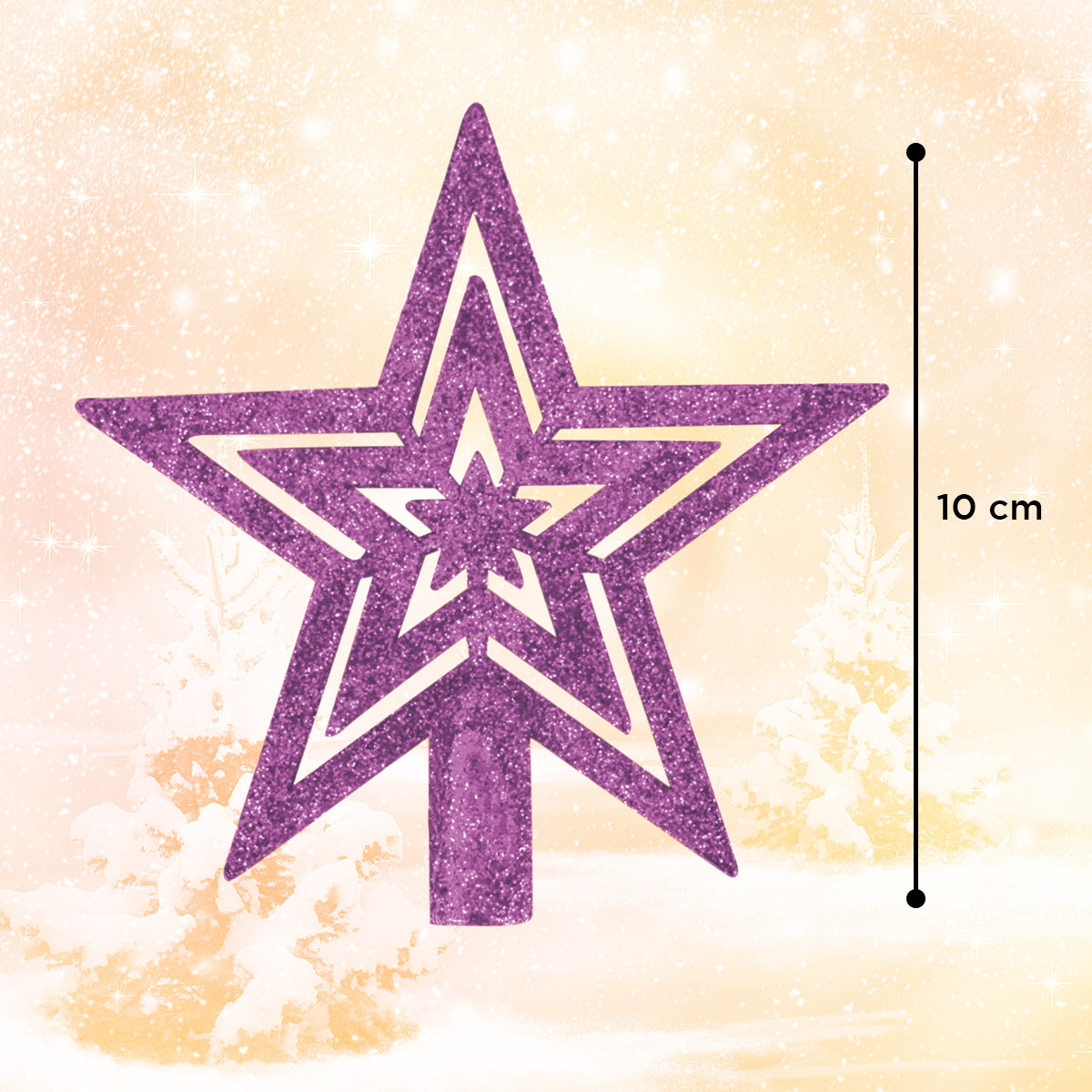 Estrella color Morado para Árbol de Navidad