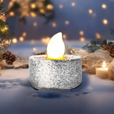 Set de 2 Velas Led Circular color Plata