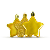 Mini Estrellas color Dorado, 6 pzas.