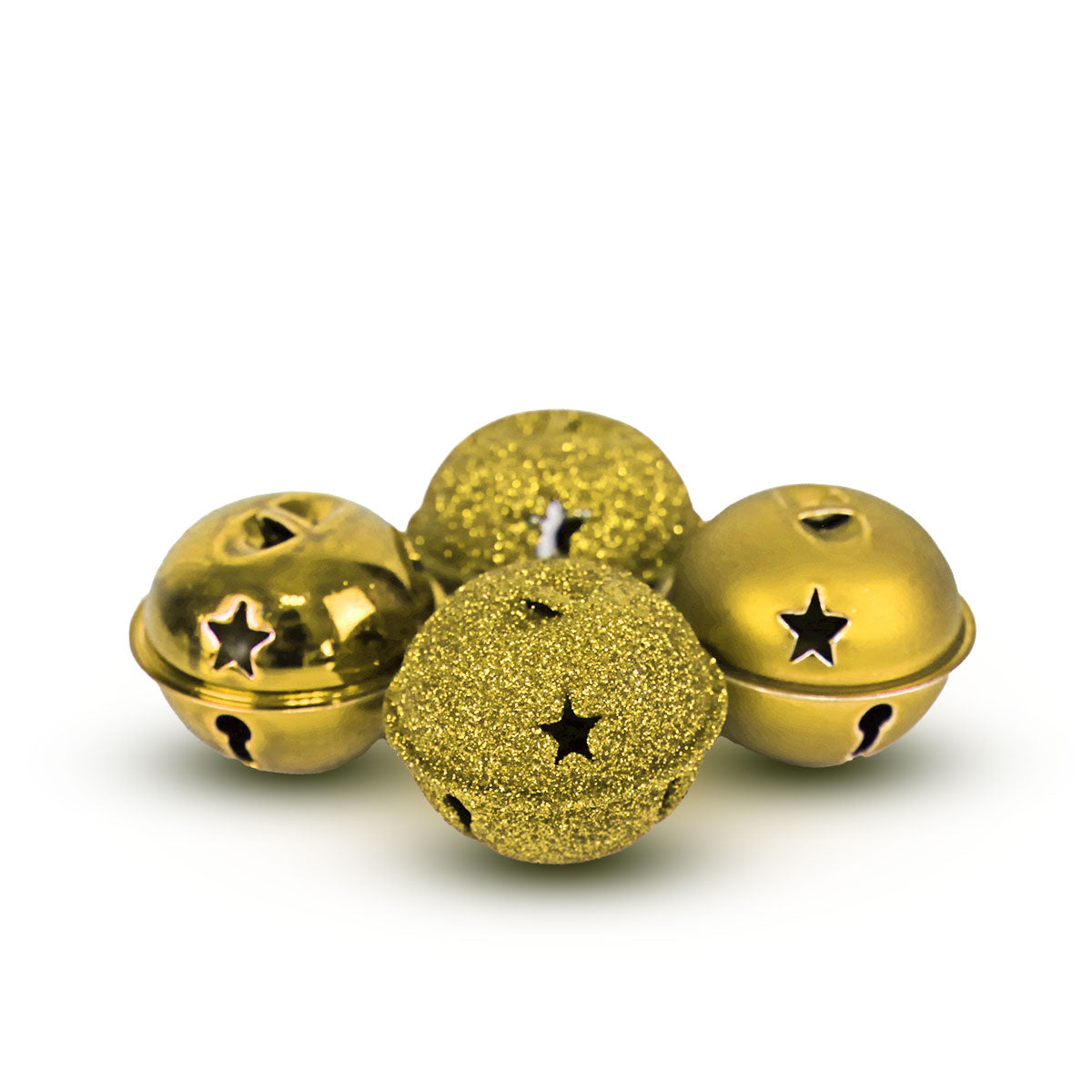 Set de 4 Cascabeles Navideños color Oro