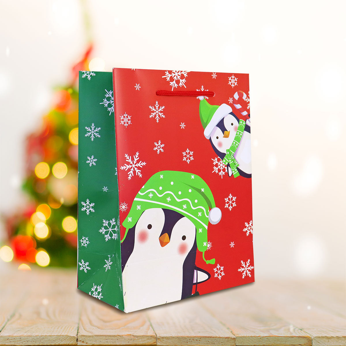 Mini Bolsa de Regalo con Diseño de Pingüino para Navidad