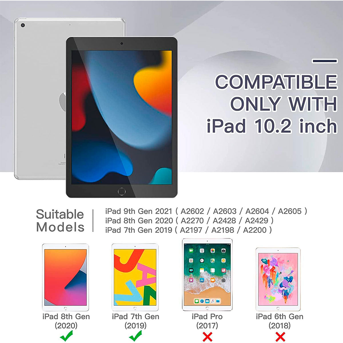 Funda iPad 10.2 de Silicona Resistente a Prueba de Golpes