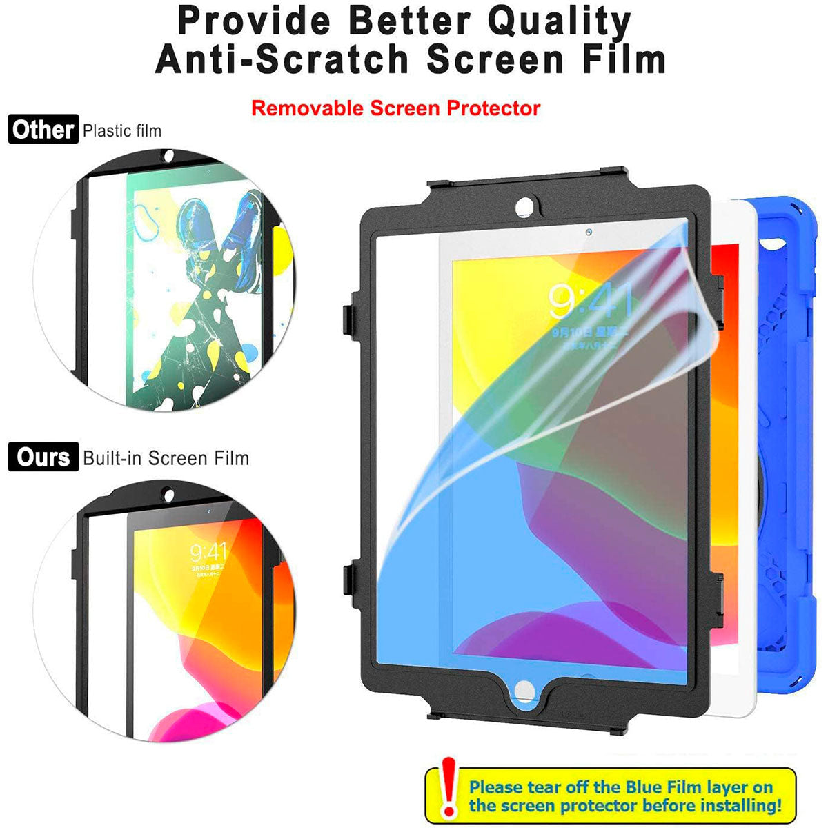 Funda iPad 10.2 de Silicona Resistente a Prueba de Golpes