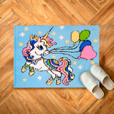 Tapete Unicornio con Globos, 40x60 cm