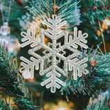 Copo de Nieve para Decoración con Diamantina color Plata