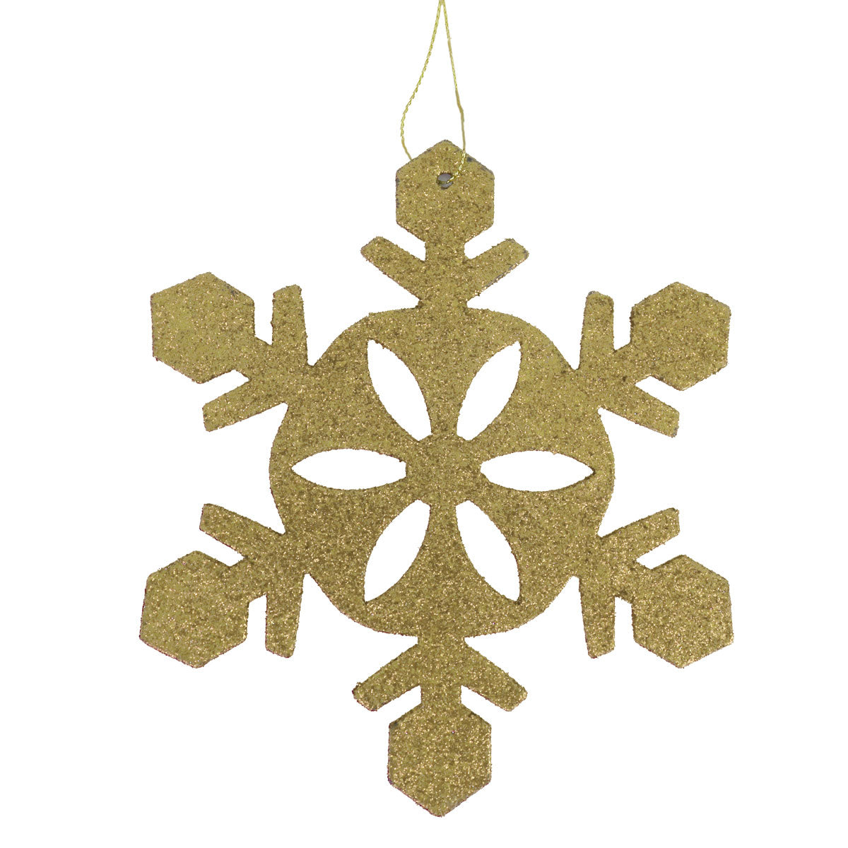 Decoración Colgante con Diseño de Copo de Nieve color Oro