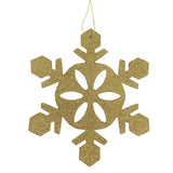 Decoración Colgante con Diseño de Copo de Nieve color Oro
