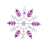 Decoración Colgante de Copo de Nieve color Lila, 12cm