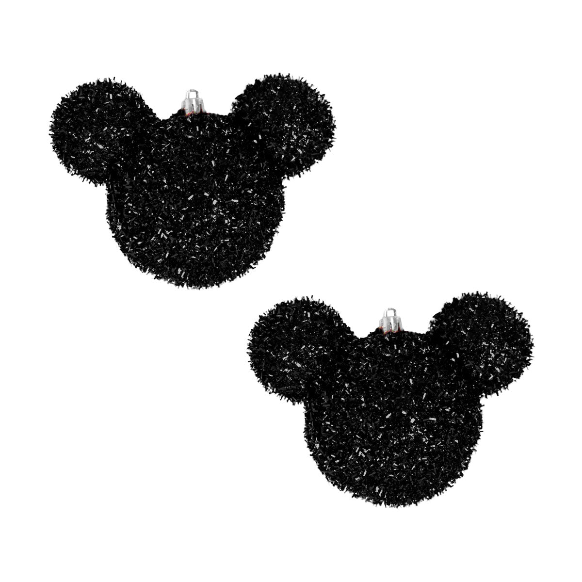 Esfera Navideña de Tinsel con Forma de Mickey Mouse color Negro