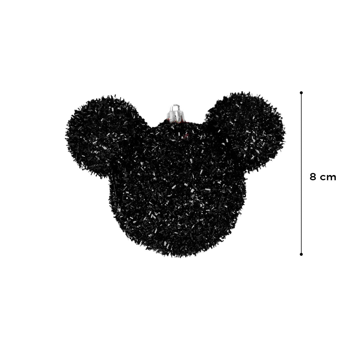 Esfera Navideña de Tinsel con Forma de Mickey Mouse color Negro