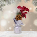 Nochebuena Artificial color Cereza con Maceta, 23 cm