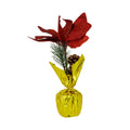 Nochebuena Artificial color Rojo con Maceta, 23 cm
