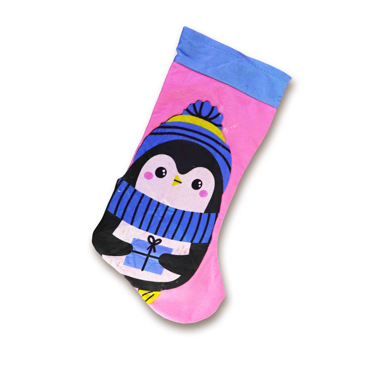 Bota Navideña con Diseño de Pingüino