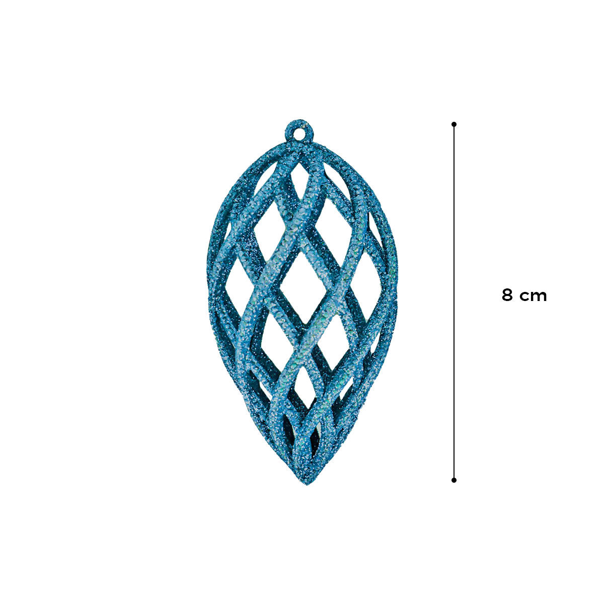 Esferas con Diamantina color Azul, 8cm