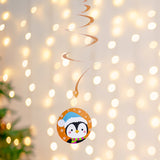 Decoraciones de Papel en Espiral para Navidad, Pingüino