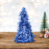 Árbol Navideño de Escarcha color Azul, 20x10cm