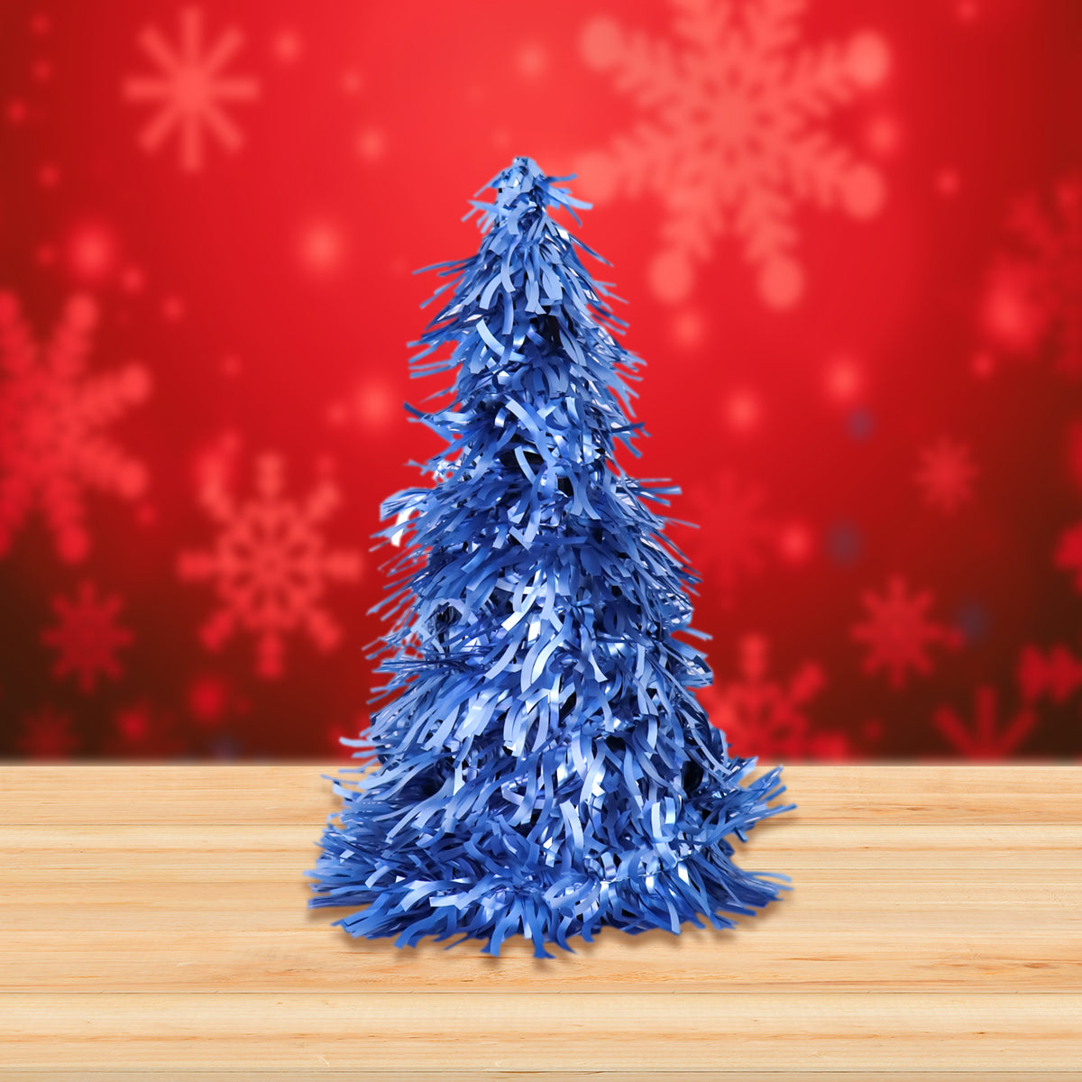 Árbol Navideño de Escarcha color Azul, 20x10cm