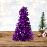 Árbol Navideño de Escarcha color Morado, 20x10cm