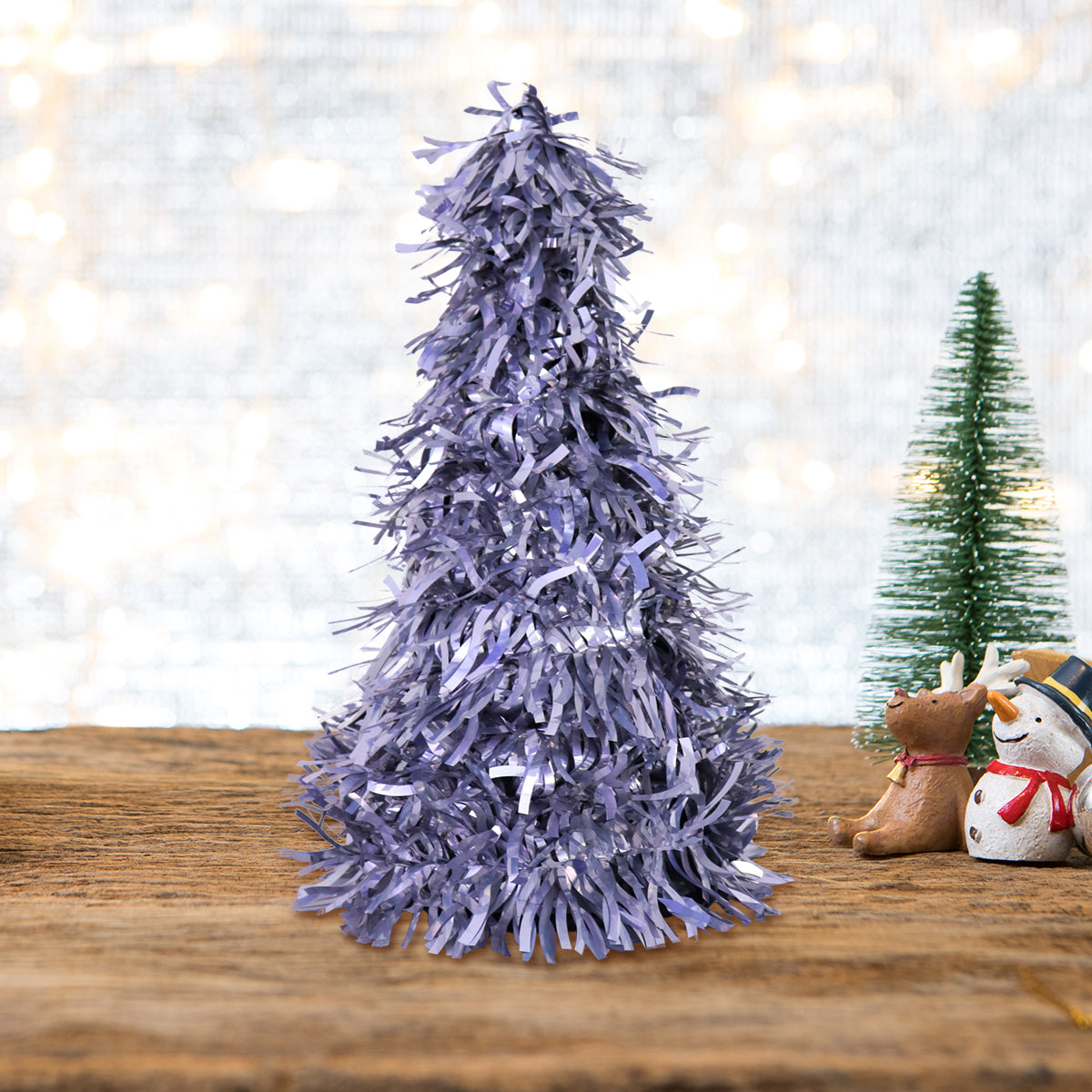 Árbol Navideño de Escarcha Tornasol, 20x10cm