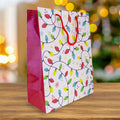 Bolsa de Regalo para Navidad, Serie de Luces, color Blanco
