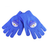 Guantes color Azul con Diseño de Muñeco de Nieve